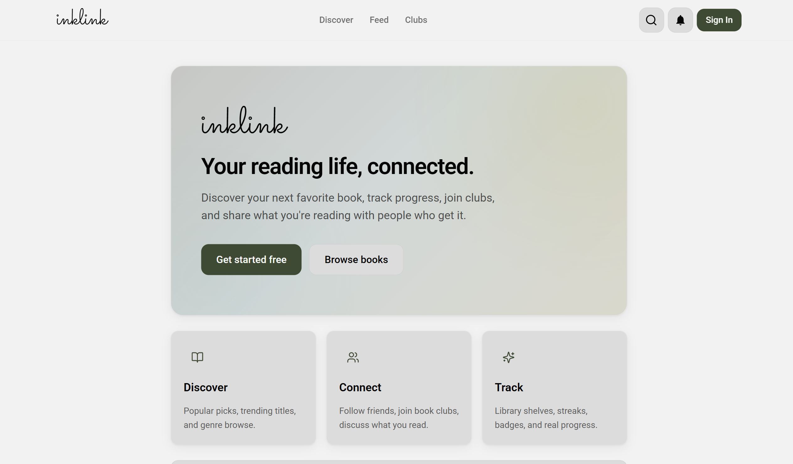 The inklink home page